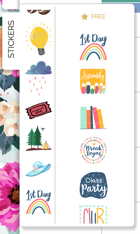 agenda stickers